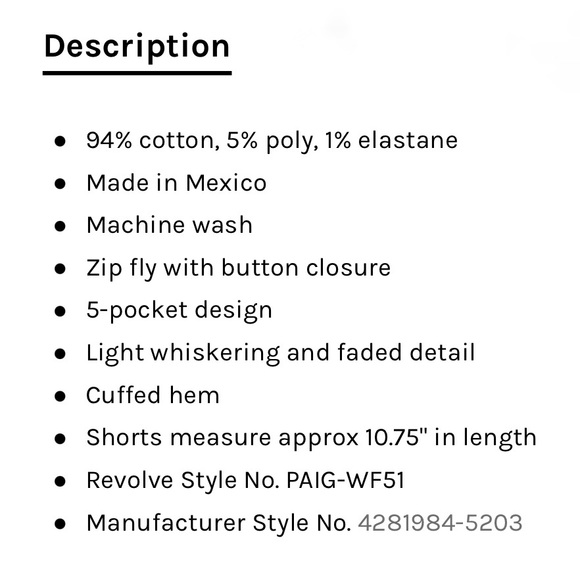 PAIGE Jimmy Jimmy Shorts Woman’s Size 25 Blue Cuffed Hem Sold Out on Revolve - Picture 11 of 13